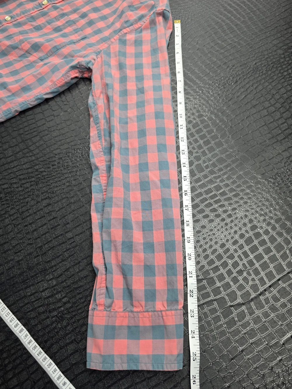 J.Crew Slim Fit Button Down Pink Grey Gingham Size Large